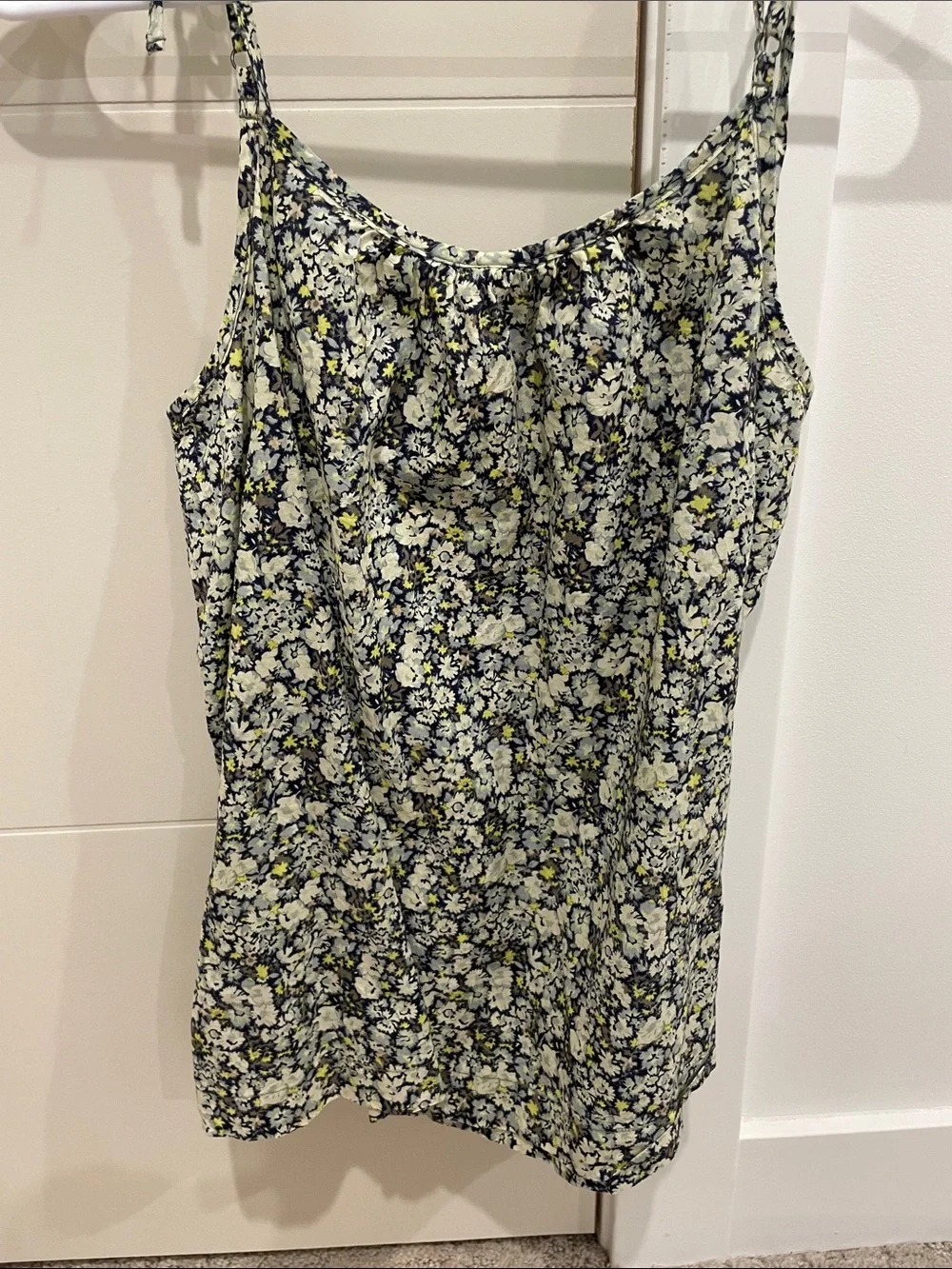 GAP Black and Yellow Floral Tie-Shoulder Cami